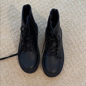 Zara Kids Black Boots Brand New